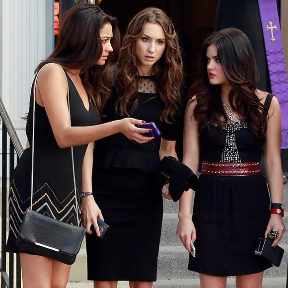 Karen Millen Peplum Knit Dress ASO Spencer Hastings - Picture 10 of 12